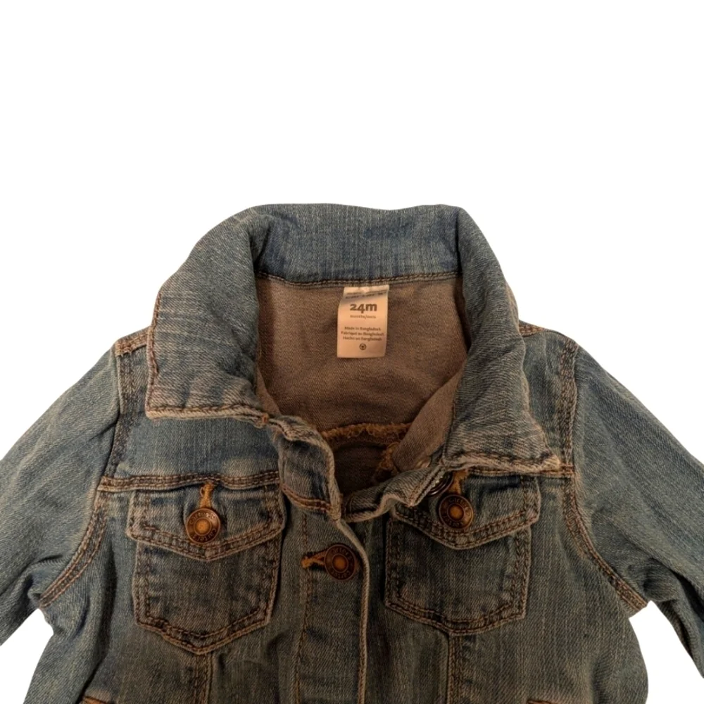Carter’s Girls Denim Blue Jean Jacket Button Up 24 Months